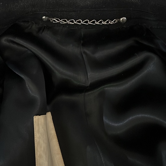 Black Double-Breasted Coat with Gold Buttons - Picture 11 of 11